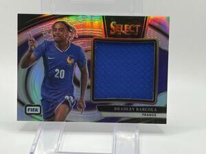 2024-25 Panini Select FIFA Bradley Barcola Silver Prizm Jersey Patch France